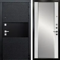 Дверь Графит Прима 3K с Зеркалом Матовый белый - Image 1