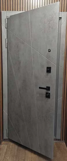 Дверь Стандарт Дуэт Б Бетон с зеркалом - Image 3