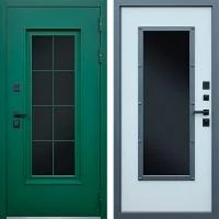 Дверь Стандарт Олимп со стеклом и решеткой Лайт Софт Грей - Image 1