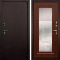 Дверь Витязь Термо Сибирь с зеркалом 30 Береза мореная