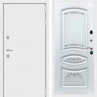 Входная дверь Гранд 5А ФЛ-316 Белая / Патина серебро - Image 1