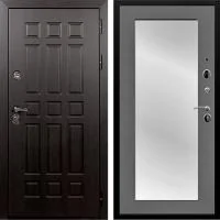 Входная дверь Гранд 8 Пастораль с зеркалом Графит софт - Image 1