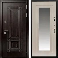 Входная дверь Гранд 9 ФЛЗ-120 Беленый Дуб с зеркалом - Image 1