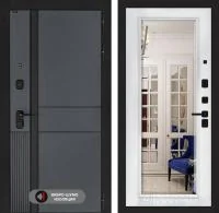 Входная дверь Лабиринт Еволаб с зеркалом Фацет Белый софт - Image 1