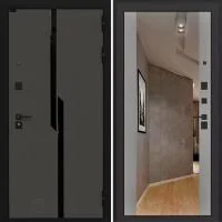 Входная дверь Лабиринт Карбон с зеркалом Максимум Грей софт - Image 1