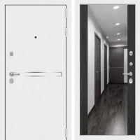 Входная дверь Лабиринт Лайн White с Зеркалом Венге - Image 1