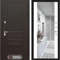 Входная дверь Лабиринт Мегаполис с зеркалом Максимум Белый софт - Image 1