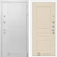 Входная дверь Лабиринт Пиано Белая 03 Крем софт - Image 1