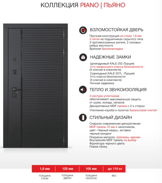 Входная дверь Лабиринт ПИАНО (Под покраску) - Image 3