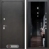 Входная дверь Лабиринт Сильвер Максимум с зеркалом (Черный кварц) - Image 1