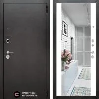 Входная дверь Лабиринт Сильвер с зеркалом Максимум Белый софт - Image 1
