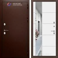 Входная дверь Лабиринт Термомагнит 19 с зеркалом Белый софт - Image 1