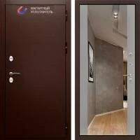 Входная дверь Лабиринт Термомагнит с зеркалом Грей софт - Image 1