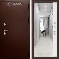 Входная дверь Лабиринт Термомагнит с зеркалом Панорама Белый софт - Image 1