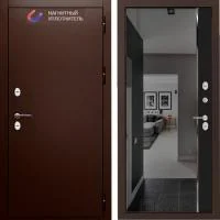 Входная дверь Лабиринт Термомагнит с зеркалом Панорама Черный кварц - Image 1