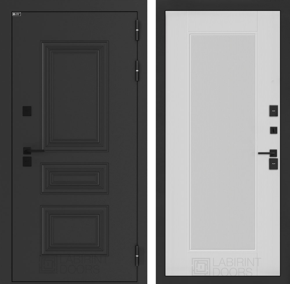 Входная дверь Аляска Лайт 30 - Белый рельеф софт - Image 1