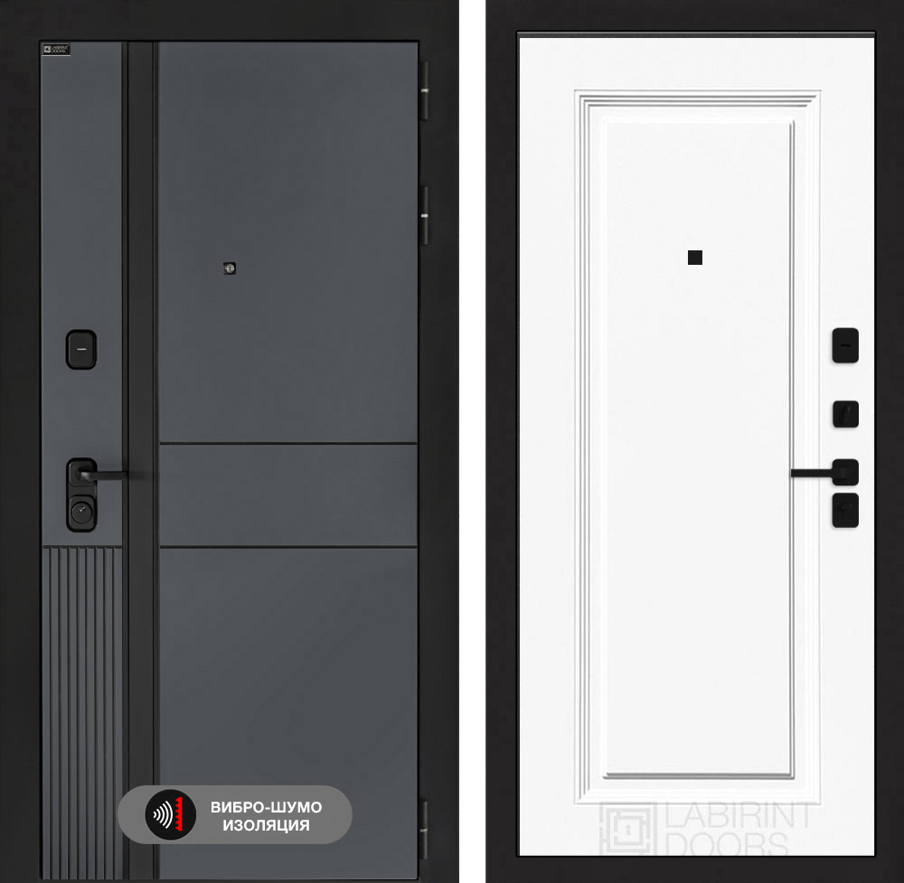 Входная дверь Эволаб 27 - Эмаль RAL 9003 - Image 1