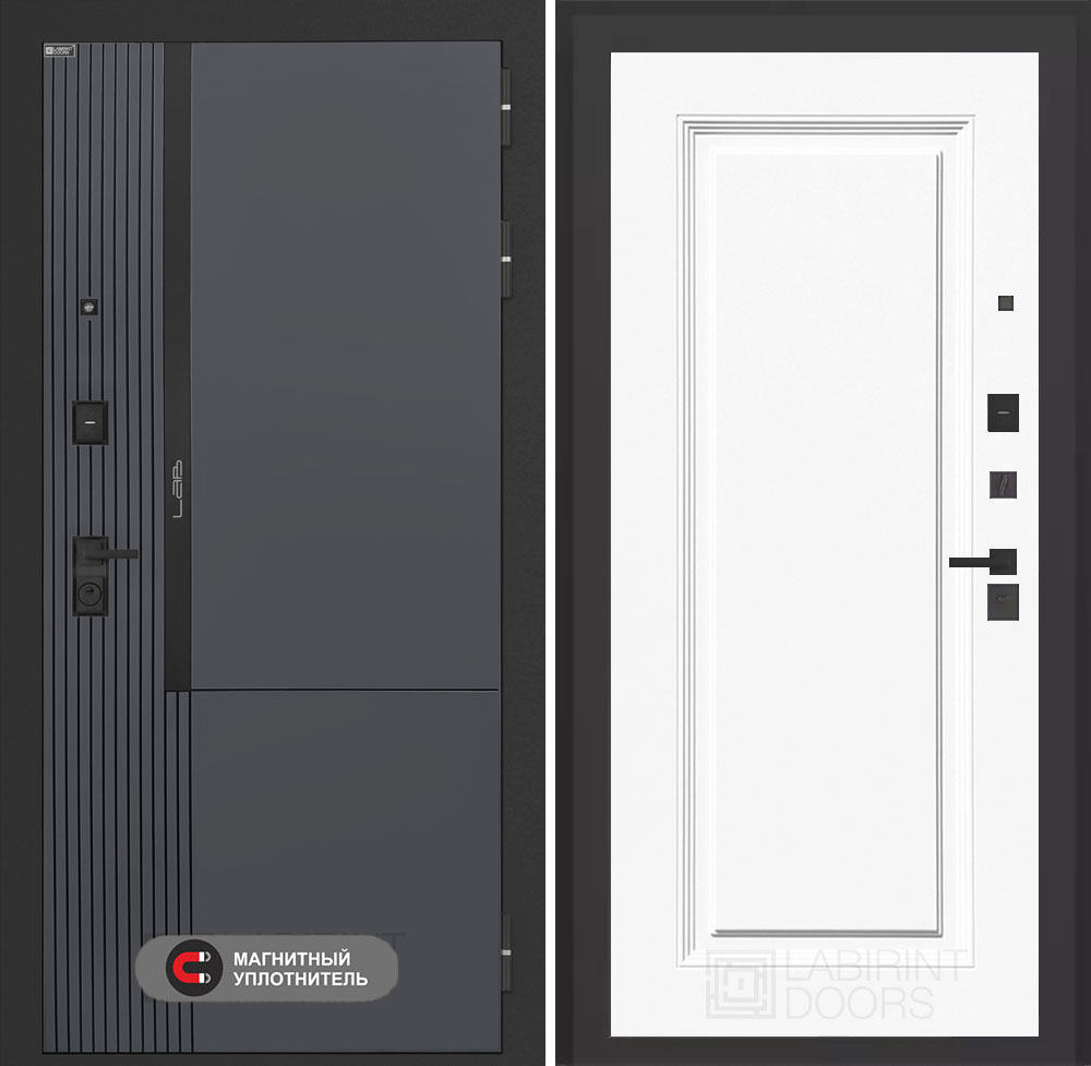 Входная дверь Лаб 2 Про 27 - Эмаль RAL 9003 - Image 1