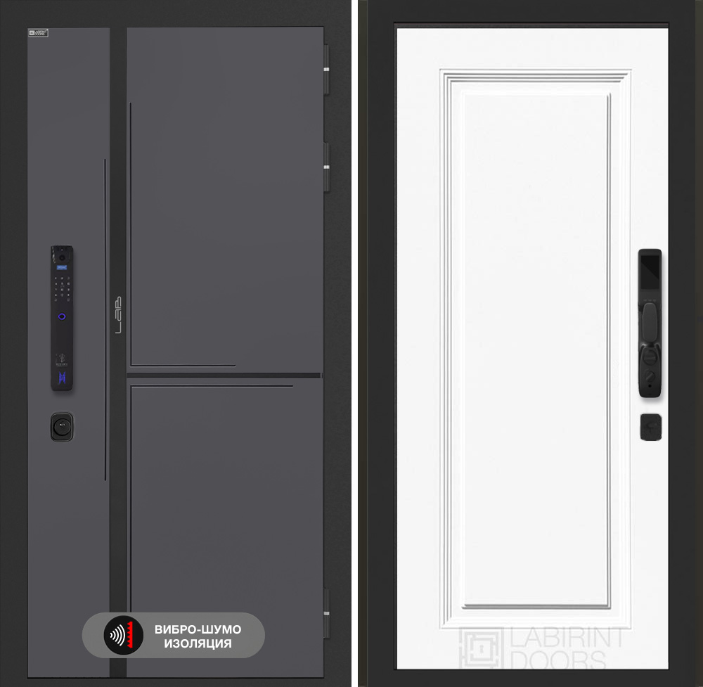 Входная дверь Лаб 3 Смарт 27 - Эмаль RAL 9003 - Image 1